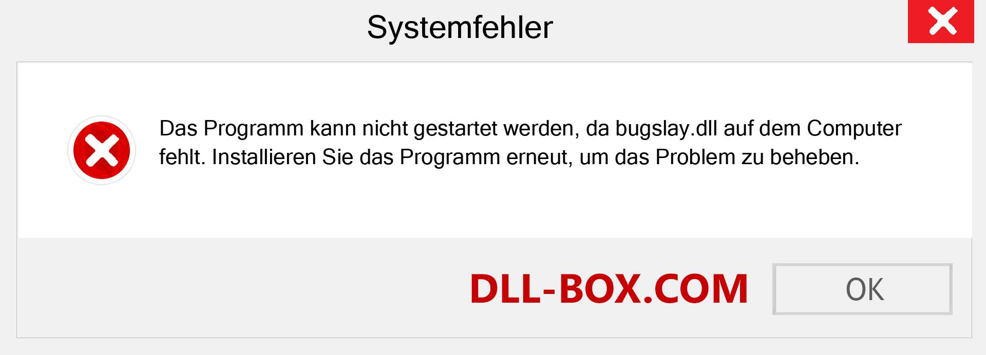 bugslay.dll-Datei fehlt?. Download für Windows 7, 8, 10 - Fix bugslay dll Missing Error unter Windows, Fotos, Bildern